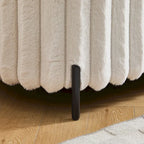 Gray 49" Storage Ottoman Bench with Metal Legs