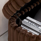 Gray 49" Storage Ottoman Bench with Metal Legs