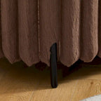 Gray 49" Storage Ottoman Bench with Metal Legs