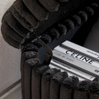 Gray 49" Storage Ottoman Bench with Metal Legs