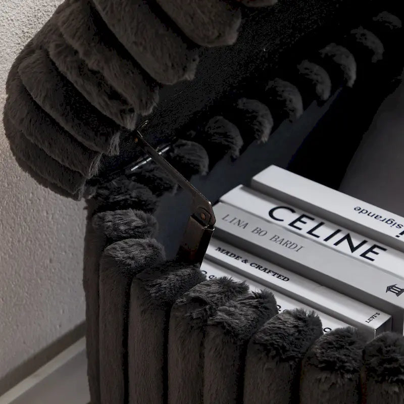 Gray 49" Storage Ottoman Bench with Metal Legs