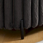 Gray 49" Storage Ottoman Bench with Metal Legs