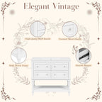 36" Bathroom Vanity with Ceramic Sink and 4 Drawers