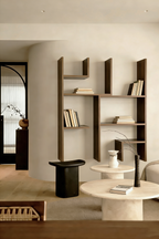 Rustic Brown Adjustable Desktop Bookshelf Organizer