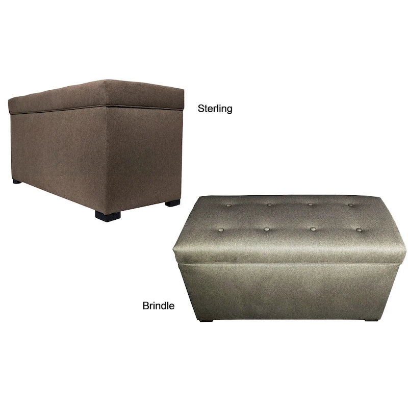 Furniture Button-tufted Storage Trunk Bench