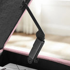 Tufted Storage Bench with Flip-Top and Metal Feet