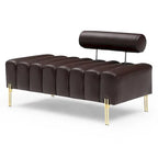 White Sherpa Upholstered Bench with Adjustable Backrest