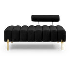 White Sherpa Upholstered Bench with Adjustable Backrest