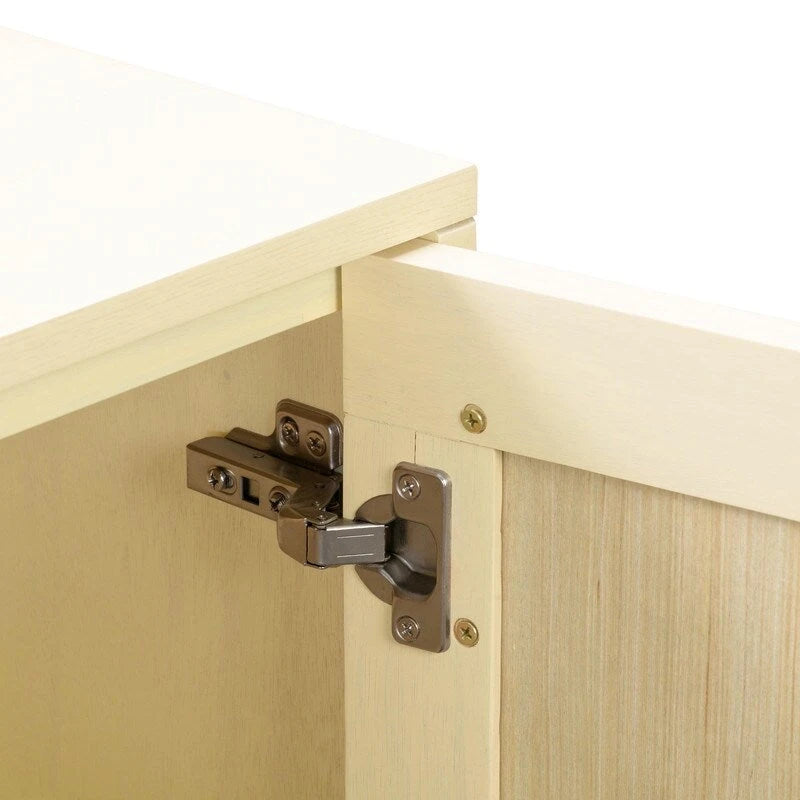 Rattan Sideboard Cabinet with Brass Details - 72" Wide - 2 Colors