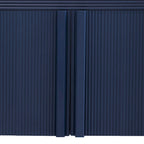 White 4-Door Storage Cabinet with Striped Pattern
