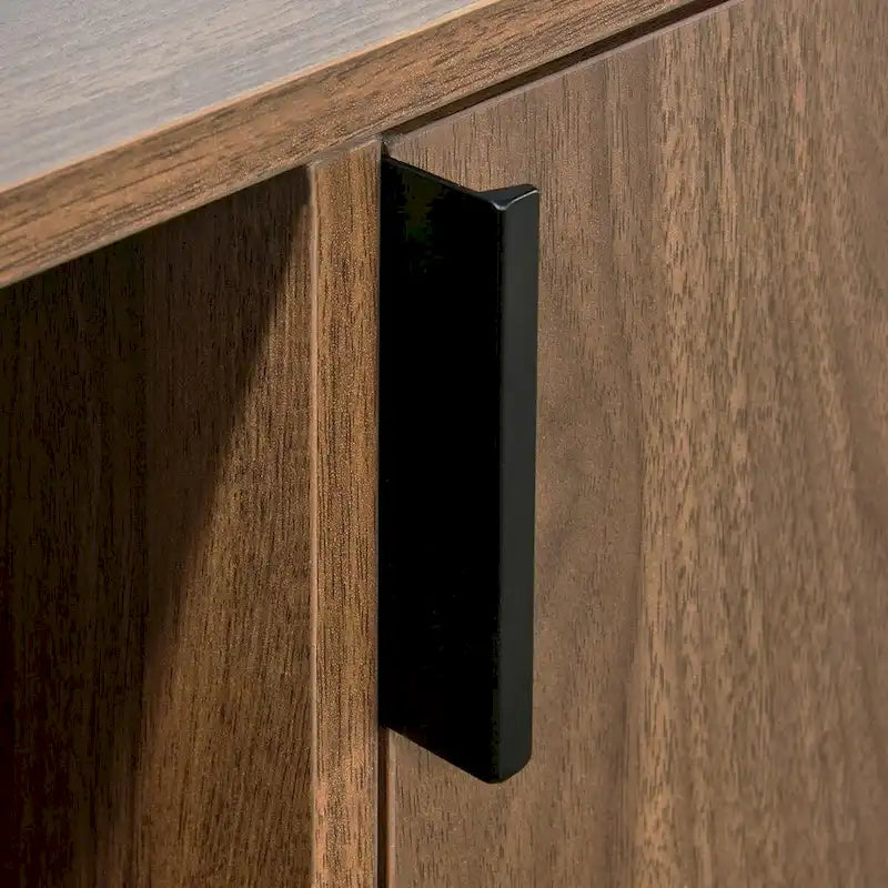 Wood TV Stand with 2 Doors and Adjustable Shelves for TVs up to 55"