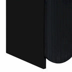 White 4-Door Storage Cabinet with Wavy Stripe Design