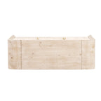 Curved Sideboard - Natural Wood Finish - Gold Handles - 3 Doors