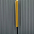 Black 60" 4-Door Sideboard with Gold Metal Accents