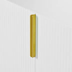 Black 60" 4-Door Sideboard with Gold Metal Accents