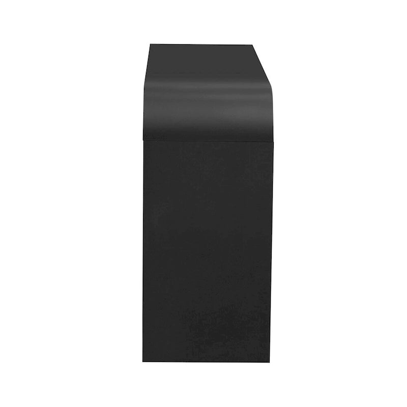 4-Door Storage Cabinet - Striped Design - Pine Legs - MDF