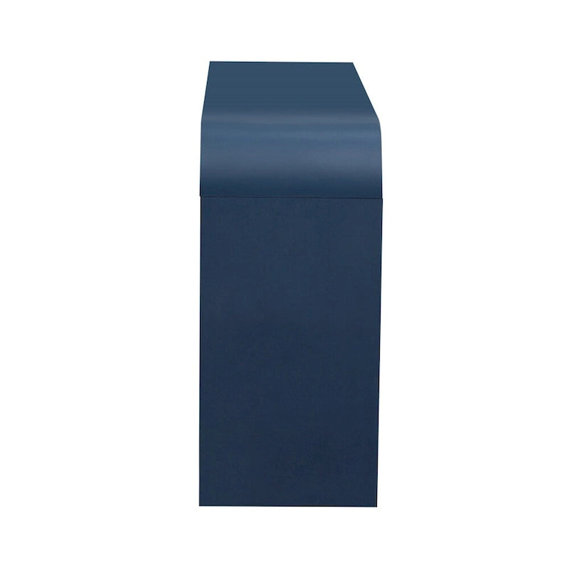 4-Door Storage Cabinet - Striped Design - Pine Legs - MDF