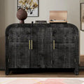 Wood 2-Door Storage Sideboard with Metal Handles