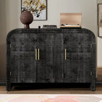 Wood 2-Door Storage Sideboard with Metal Handles