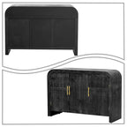 Wood 2-Door Storage Sideboard with Metal Handles