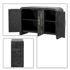 Wood 2-Door Storage Sideboard with Metal Handles