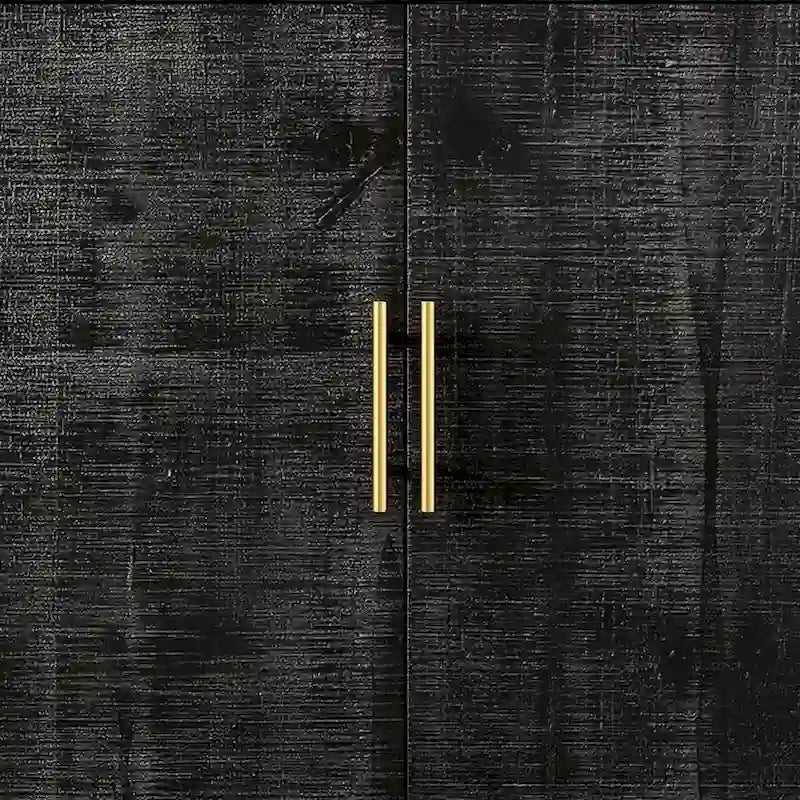 Wood 2-Door Storage Sideboard with Metal Handles