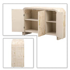 Wood 2-Door Storage Sideboard with Metal Handles