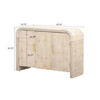 Wood 2-Door Storage Sideboard with Metal Handles