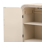 Wood 2-Door Storage Sideboard with Metal Handles