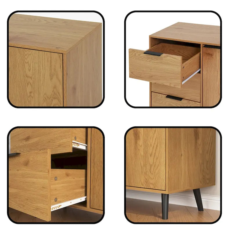 Storage Cabinet - 3 Drawers - Wood Legs - 31.5" Wide