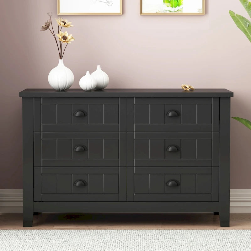 Sideboard Cabinet - Shell Handle - Birch Wood Frame - 47" Wide