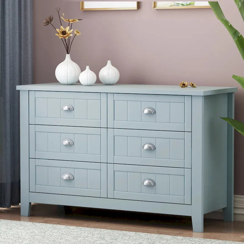 Sideboard Cabinet - Shell Handle - Birch Wood Frame - 47" Wide