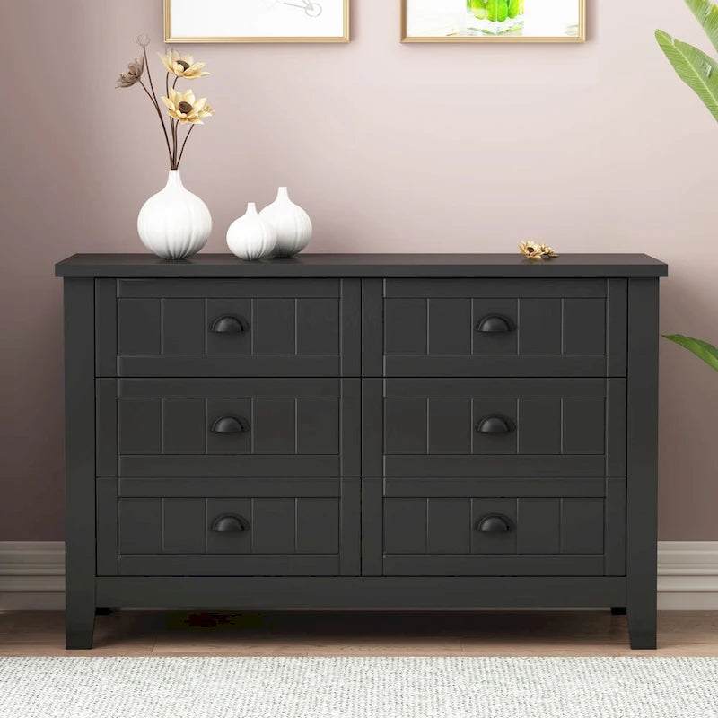 Sideboard Cabinet - Shell Handle - Birch Wood Frame - 47" Wide