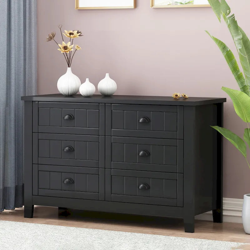 Sideboard Cabinet - Shell Handle - Birch Wood Frame - 47" Wide