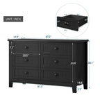 Sideboard Cabinet - Shell Handle - Birch Wood Frame - 47" Wide