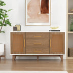 59 inch rattan storage cabinet