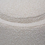 Off-White Boucle Oval Bench 54" with Half-Bezel Feet