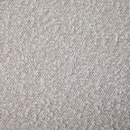 Off-White Boucle Oval Bench 54" with Half-Bezel Feet