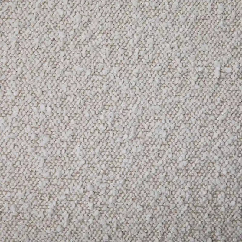 Off-White Boucle Oval Bench 54" with Half-Bezel Feet