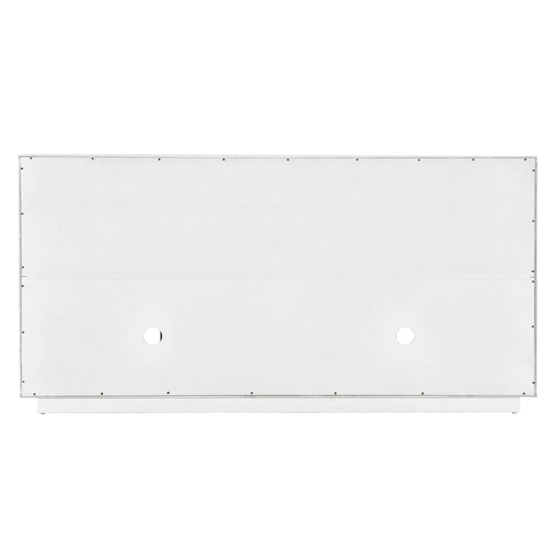 60" 4-Door Storage Sideboard with Diamond Pattern - Black/White/Navy