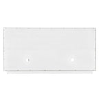 60" 4-Door Storage Sideboard with Diamond Pattern - Black/White/Navy