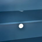 60" 4-Door Storage Sideboard with Diamond Pattern - Black/White/Navy