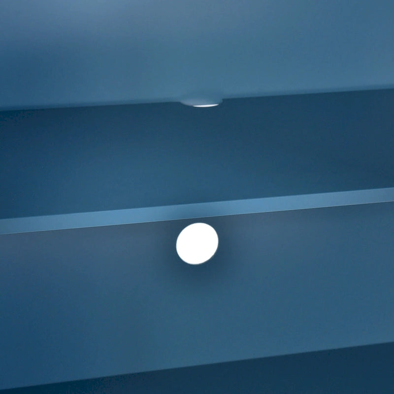 60" 4-Door Storage Sideboard with Diamond Pattern - Black/White/Navy