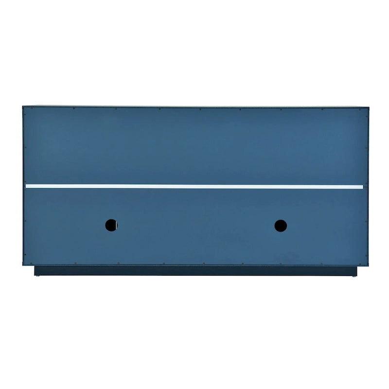 60" 4-Door Storage Sideboard with Diamond Pattern - Black/White/Navy