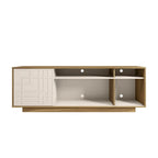 Oak 63" TV Stand with Patterned Door for TVs up to 70"