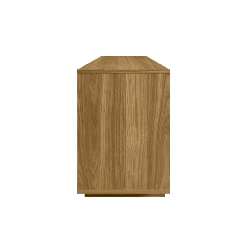Oak 63" TV Stand with Patterned Door for TVs up to 70"