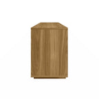 Oak 63" TV Stand with Patterned Door for TVs up to 70"