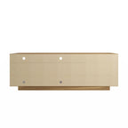 Oak 63" TV Stand with Patterned Door for TVs up to 70"