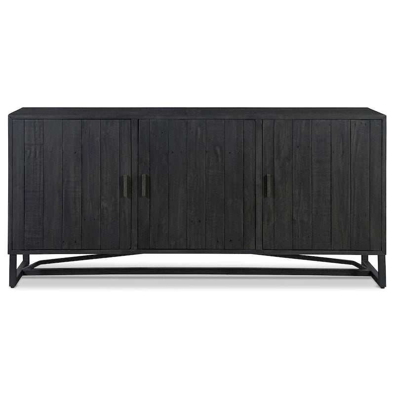Reclaimed Pine Sideboard - Natural Wood - Metal Base - 68" Wide