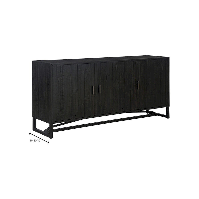 Reclaimed Pine Sideboard - Natural Wood - Metal Base - 68" Wide